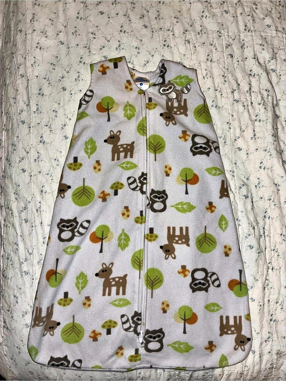 Halo SleepSack Baby Small Gray Green Animal Print